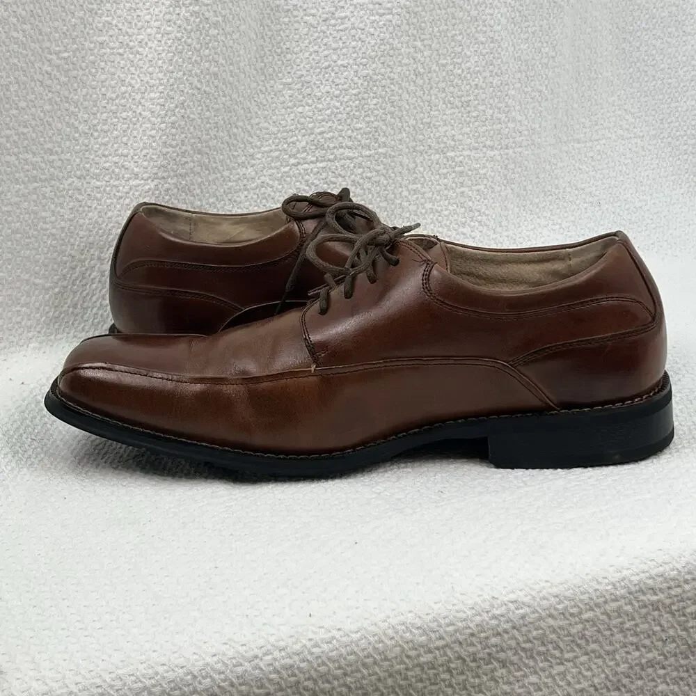 Florsheim Men’s 9.5 3E Brown Leather Square Toe Oxford Dress Shoes 11236-200